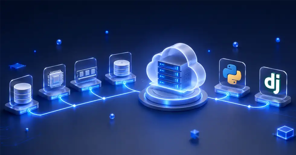 سرور ابری برای Django و Python و منابع مورد نیاز اجرای پروژه