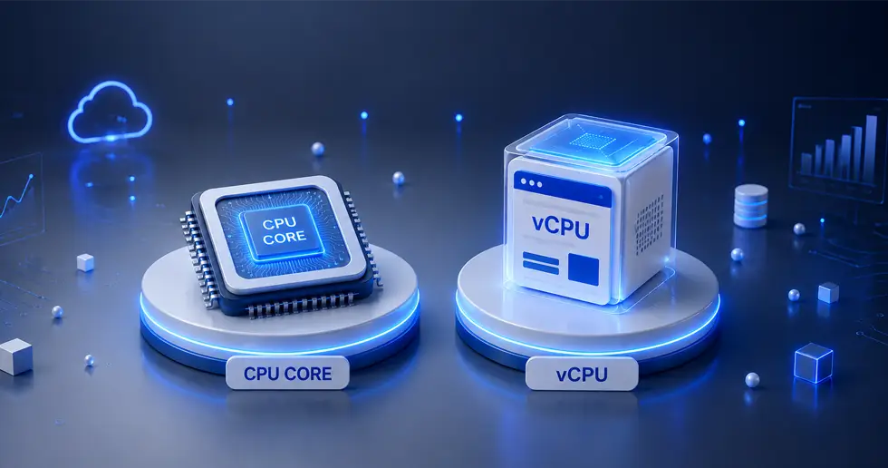 تفاوت vCPU و CPU Core در سرور مجازی