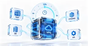منابع سرور مجازی ساعتی برای تست، Staging، دیتابیس و API