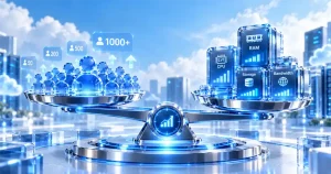 محاسبه منابع سرور ابری براساس تعداد کاربران همزمان و میزان CPU ،RAM و پهنای باند