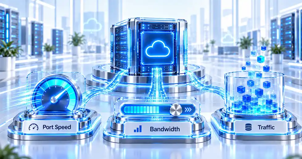 تفاوت سرعت پورت، پهنای باند و ترافیک در VPS
